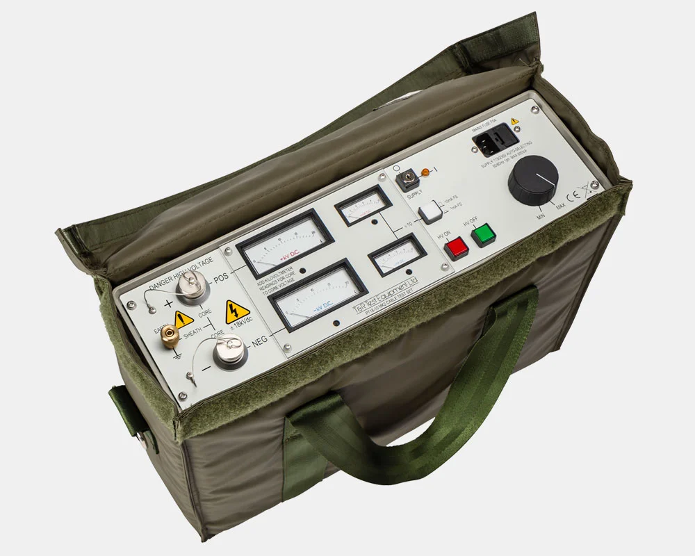 T&R high voltage DC test system in a field bag